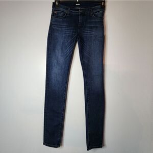 Hudson Jeans Womens 26 Blue Jean Skinny Fit Leg Denim Low Rise Faded Dark Wash